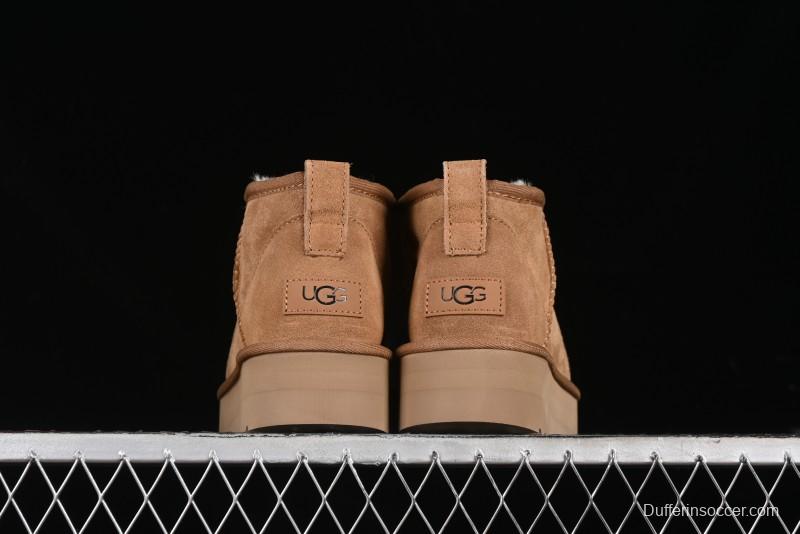 UGG Classic Ultra Mini Platform 3CM Wool Short Boots with TREADLITE Outsole - 1135092