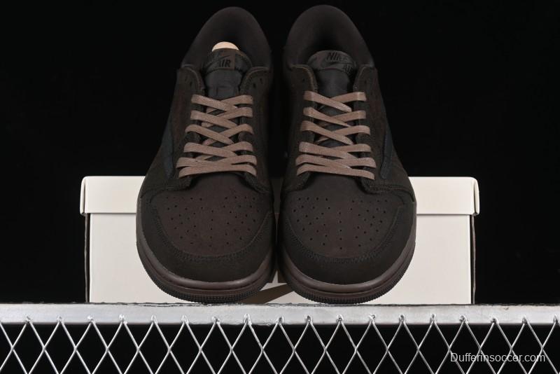 Nike Travis Scott x Air Jordan 1 Low OG AJ1 Reverse Swoosh Sneakers - DM7866-202