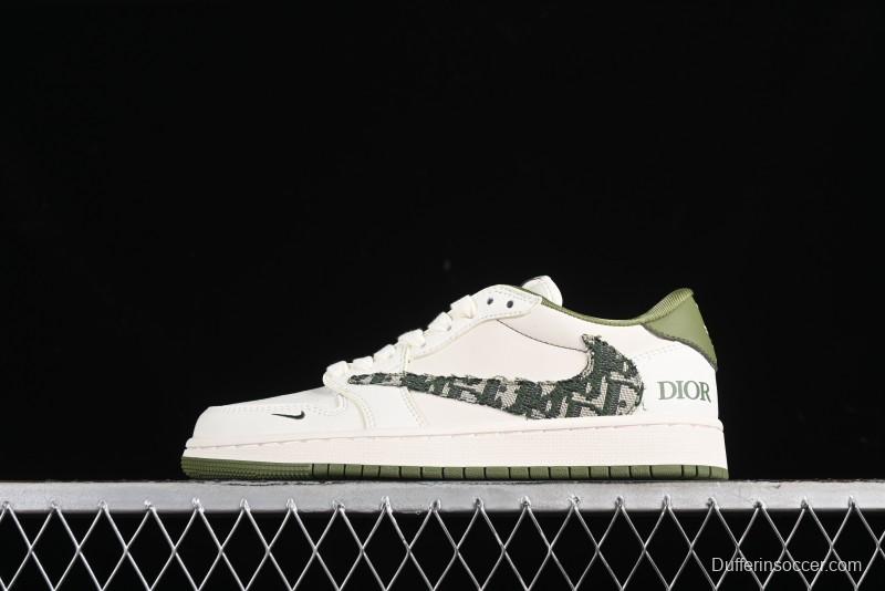 Nike Travis Scott x Fragment Design x Air Jordan 1 Low OG SP AJ1 Retro Sneakers - DM6688-605