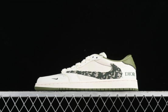 Nike Travis Scott x Fragment Design x Air Jordan 1 Low OG SP AJ1 Retro Sneakers - DM6688-605