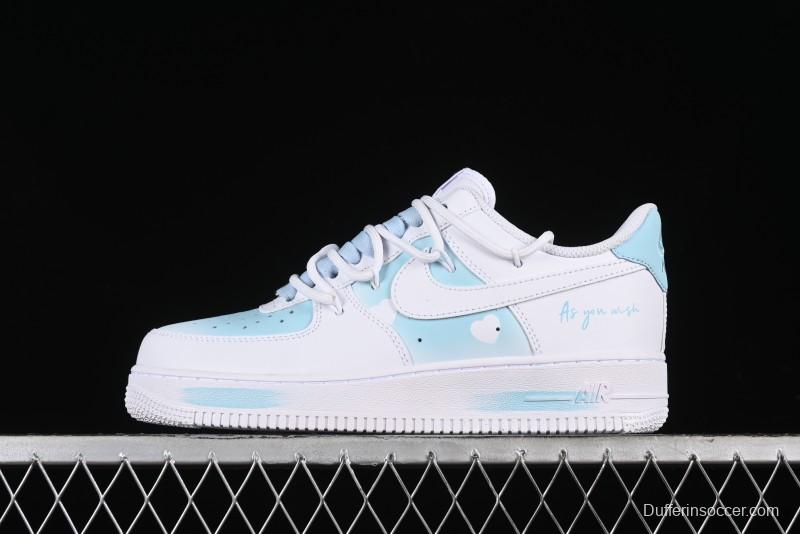 Nike Air Force 1 '07 Low Custom Anime Themed Spray Painting Romantic Whisper Casual Sneakers - ZH0316-028