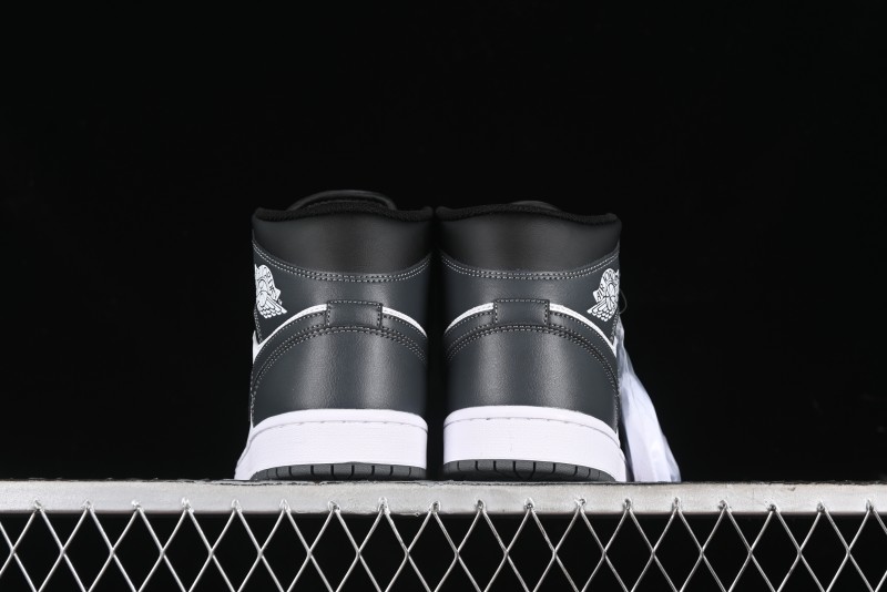 Nike Air Jordan 1 Mid AJ1 White Black Grey Mid-Top Casual Sneakers - DQ8426-001