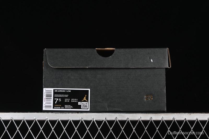 Nike Air Jordan 1 Low Retro Basketball Shoes White Blue - 553558-124