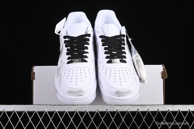 Nike Air Force 1 '07 Low Custom Hand-Painted 2D Theme with Broken Three-Hook Shadow and Strap - CW2288-111