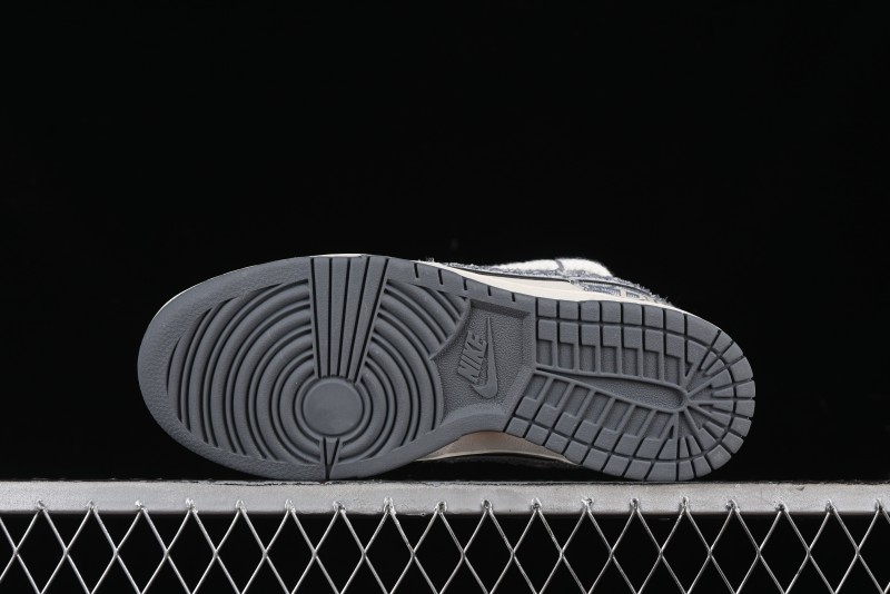 Nike SB Dunk Low Dior Collaboration - Strap Woven Grey Check Anniversary High-End Custom Low-Top Casual Sneakers - SJ2068-285