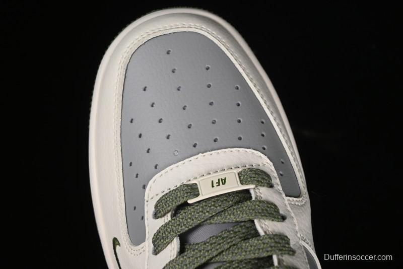 Nike Air Force 1 '07 Low Bape Collaboration - Dark Green Grey Low Top Casual Sneakers BB6566-205