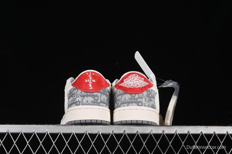 Nike Travis Scott x Fragment Design x Air Jordan 1 Low OG SP AJ1 Low Top Casual Sneakers - XY2688-113