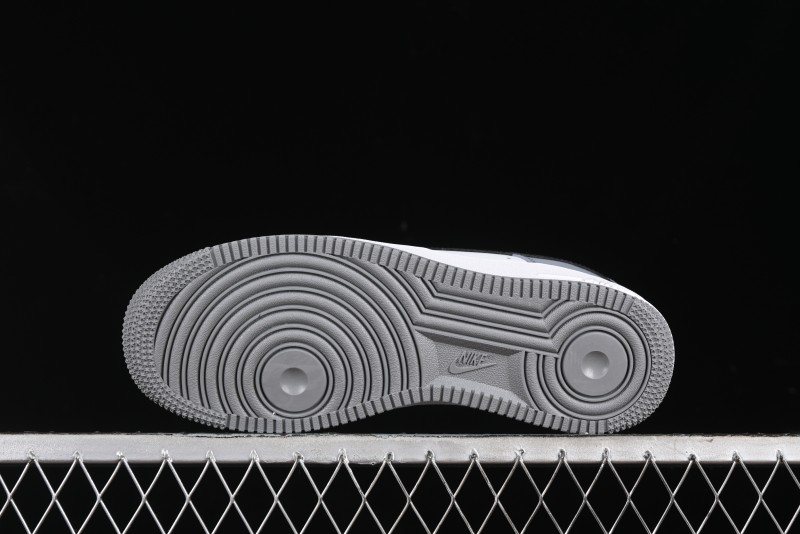Nike Air Force 1 '07 Low Casual Sneakers in Black, White, and Gray - FB7162-081