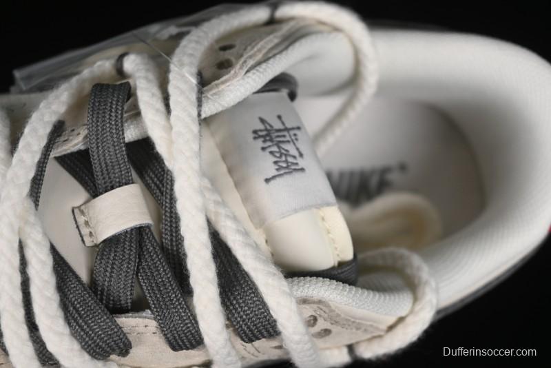 Nike SB Dunk Low Stussy Anniversary Edition Custom Low-Top Casual Sneakers - SJ2068-280