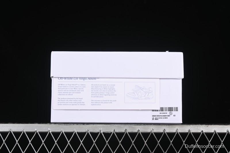 Off-White Out Of Office Low-Top Fashion Sneakers in White Black - AJD4