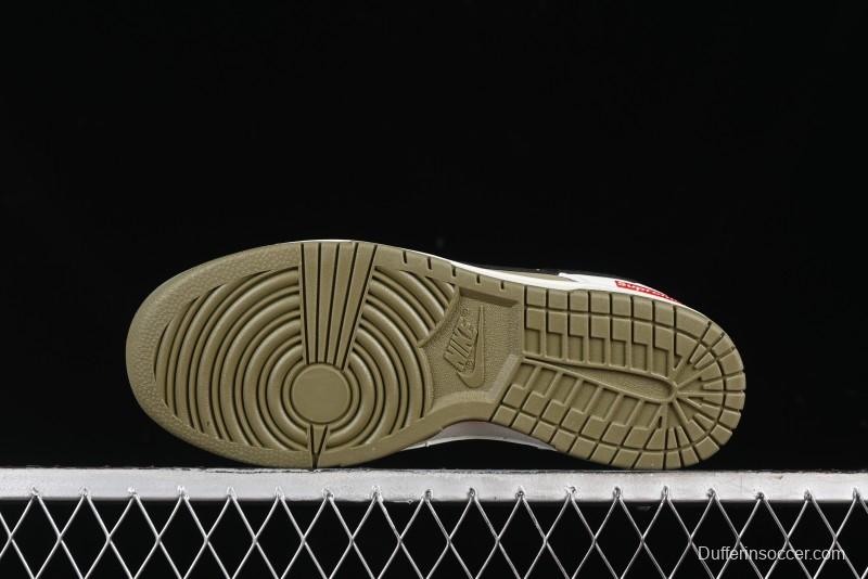 Nike SB Dunk Low Supreme Collaboration - Liberation Green Anniversary High-End Custom Low-Top Casual Sneakers - CH8311-231
