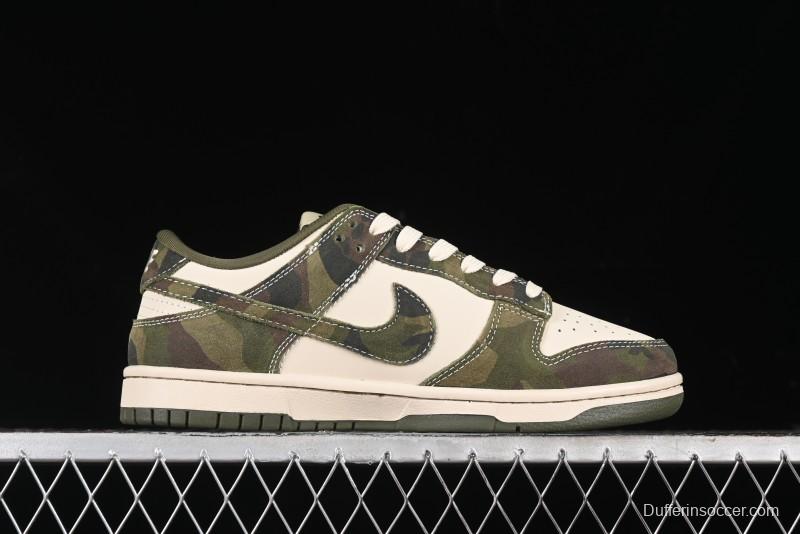 Nike SB Dunk Low Bape Collaboration - Jungle Camouflage Anniversary Custom Low-Top Casual Skate Shoes - CH6336-230