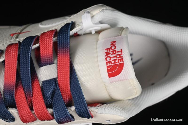 Nike Air Force 1 '07 Low The North Face Collaboration - White Red Blue Color Block Low-Top Casual Sneakers - XZ6188-010