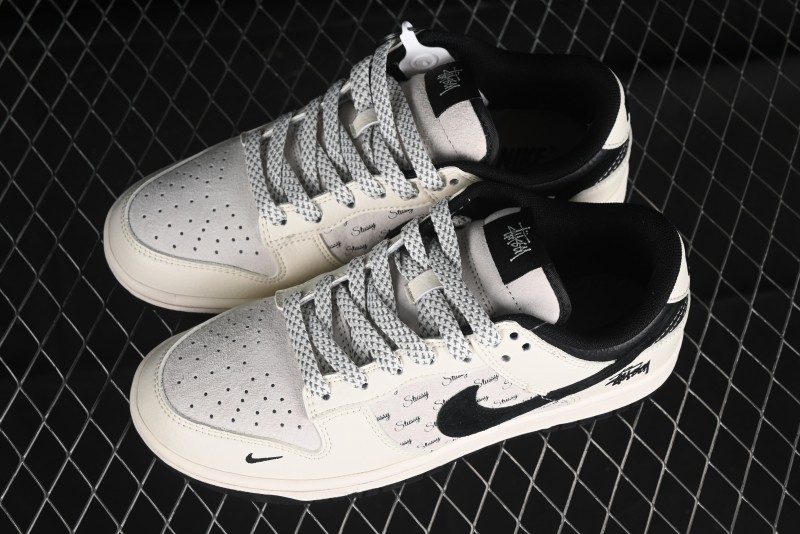 Nike SB Dunk Low Stussy Collaboration - Anniversary High-End Custom Low-Top Casual Sneakers - XY1688-016