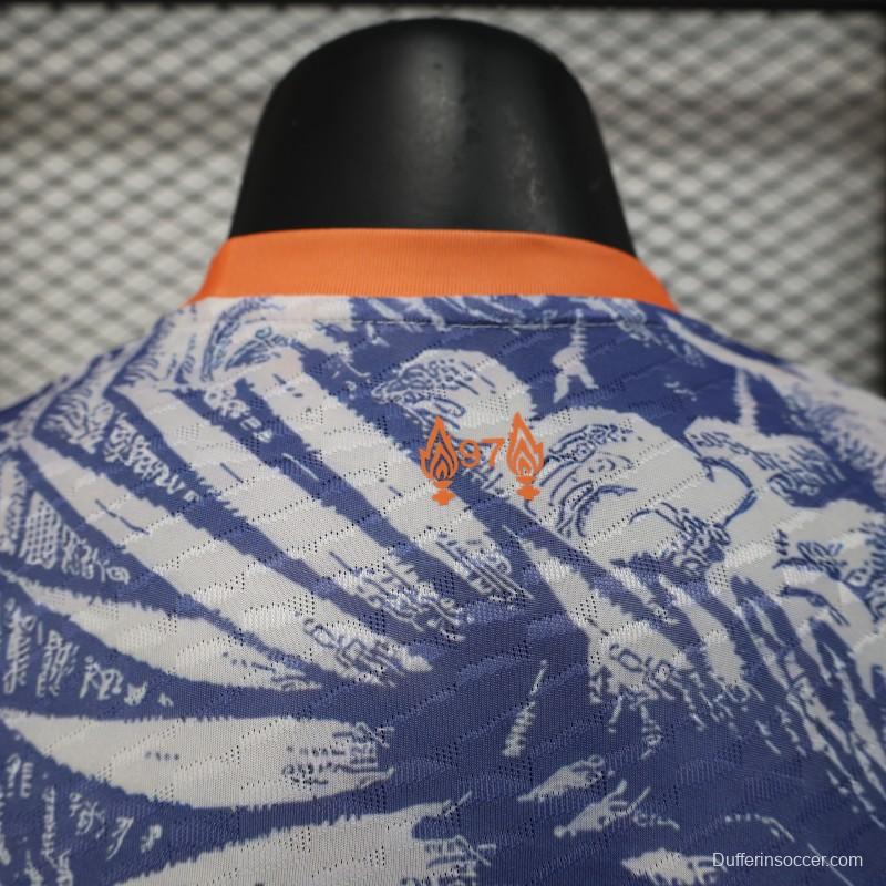 Player Version 25/26 Liverpool Blue with Orange Flaming Bird Special Jersey