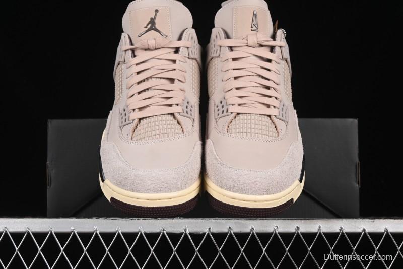 Nike A Ma Maniere x Air Jordan 4 Retro "Fossil Stone" Sneakers - FZ4810-200