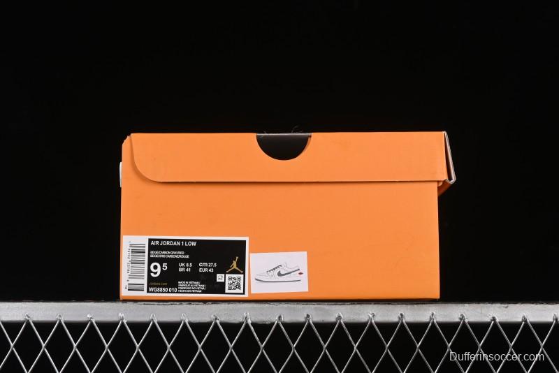 Nike Air Jordan 1 Low LV Collaboration Print Off-White Retro Basketball Shoes - WG8850-010