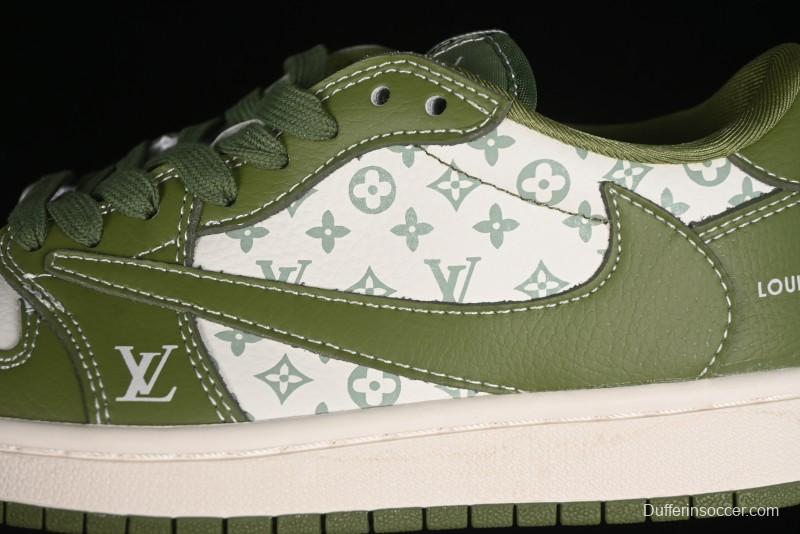 Nike Travis Scott x Fragment Design x Air Jordan 1 Low OG SP AJ1 LV Collaboration - LX1988-105