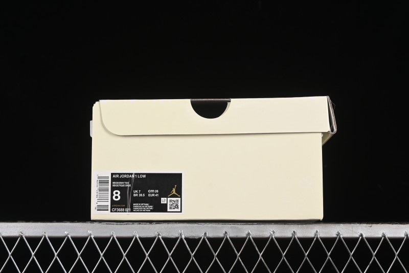 Nike Air Jordan 1 Low OFF-WHITE Collaboration - Retro Basketball Shoes with Beige Green Stitching - CF3688-021