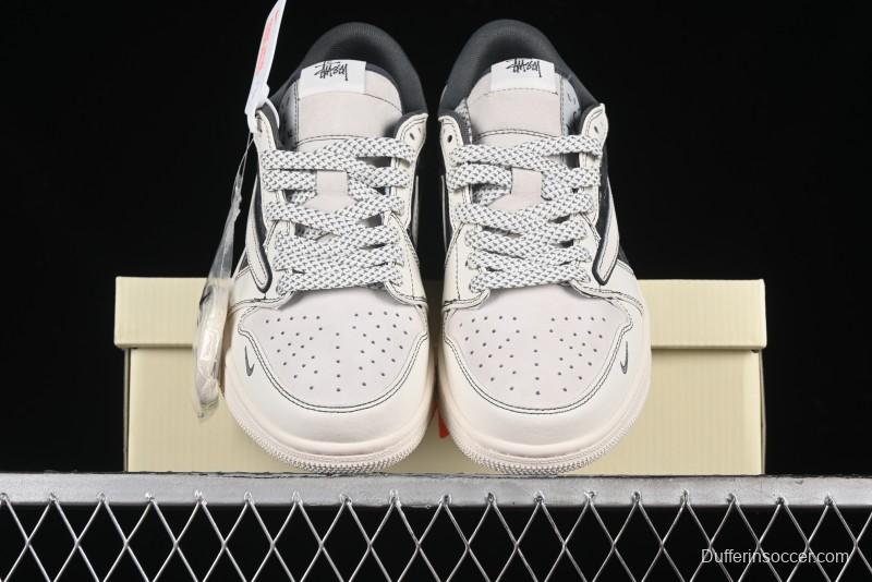 Nike Air Jordan 1 Low OG SP Travis Scott x Fragment Design Collaboration Sneakers - SJ2068-123