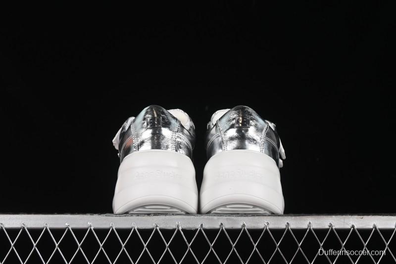 Acne Studios Retro Velcro Women's Casual Shoes Silver - G.E5