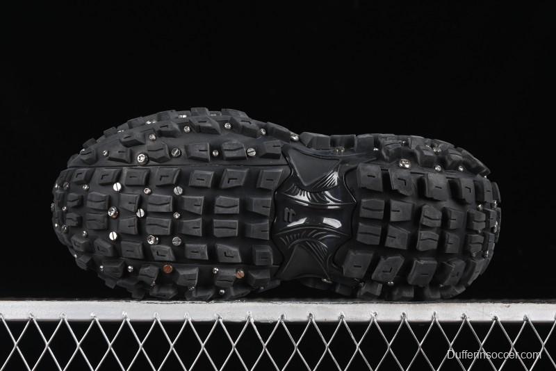 Balenciaga Defender Rubber Platform Sneakers Low-Top Combat Outdoor Shoes with Studded Design and Exaggerated Tire Tread Sole - W2RAG1081