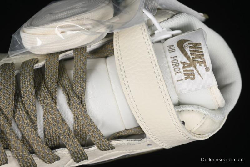 Nike Air Force 1 '07 Mid Military Green Dual-Color Sole Starlight Retro Sneakers - XL0236-231