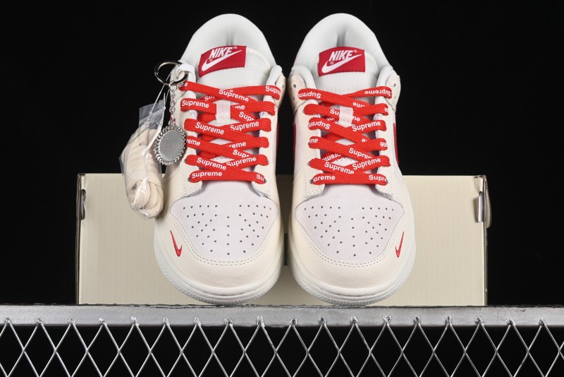 Nike SB Dunk Low Supreme Collaboration - Anniversary Edition Customized Low-Top Casual Skate Shoes - KK1333-002