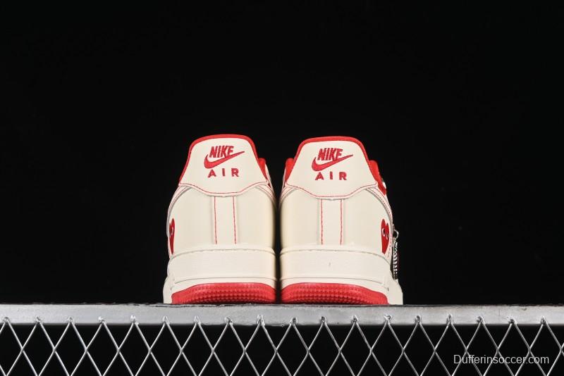 Nike Air Force 1 '07 Low Comme des Garcons Collaboration - Off-White Red Line Low-Top Casual Sneakers - KK3333-001