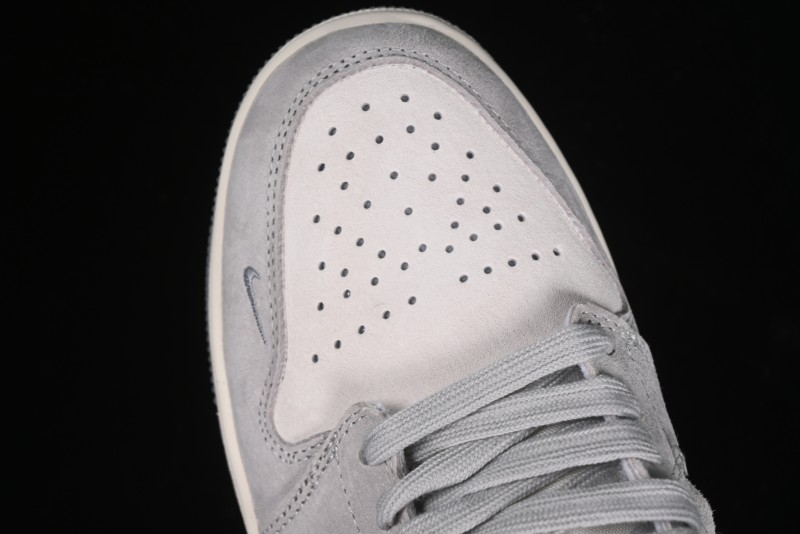 Nike Air Jordan 1 Low AJ1 The North Face Collaboration - Suede Grey Retro Basketball Shoes - DM5688-111