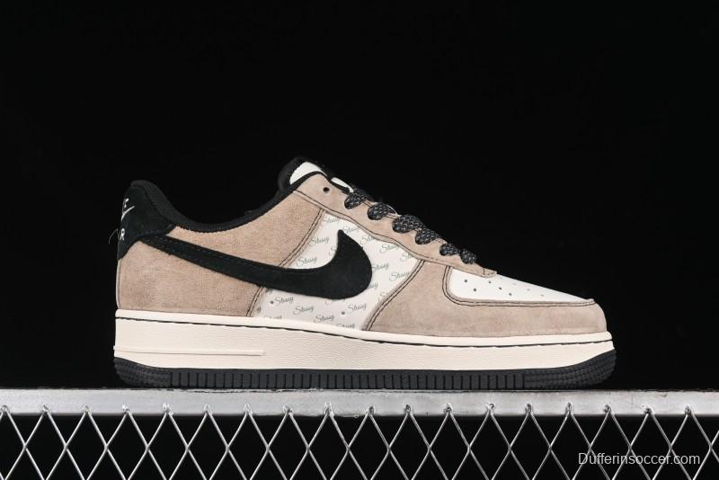 Nike Air Force 1'07 Low Stussy Collaboration - Milk Tea Low Top Casual Sneakers - XZ6188-999
