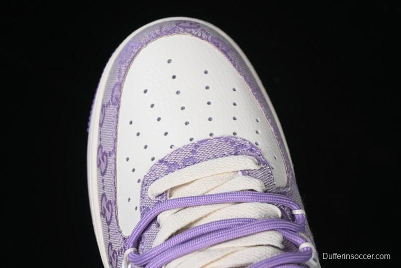Nike Air Force 1 '07 Low x Gucci Pink Lace-Up Casual Sneakers - BD7700-022