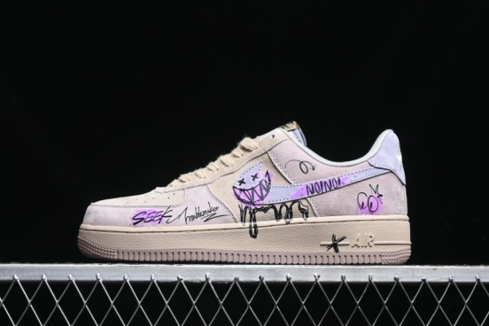 Nike Air Force 1 '07 Low Purple Taro Demon Casual Sneakers - ZB2121-301