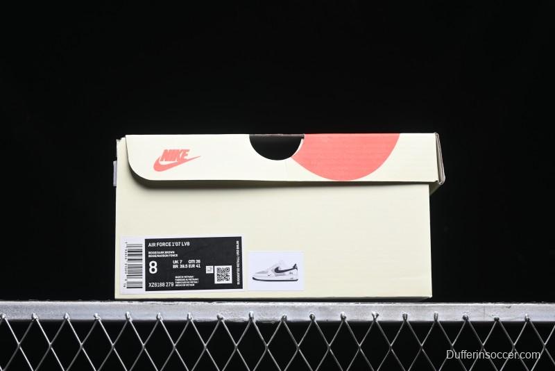 Nike Air Force 1 '07 Low Stussy Collaboration - White Black Sole Low-Top Casual Sneakers - XZ6188-279