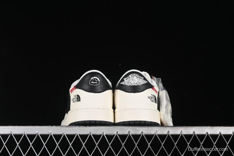 Nike Travis Scott x Fragment Design x Air Jordan 1 Low OG SP AJ1 Supreme North Face Collaboration - DIY1688-004