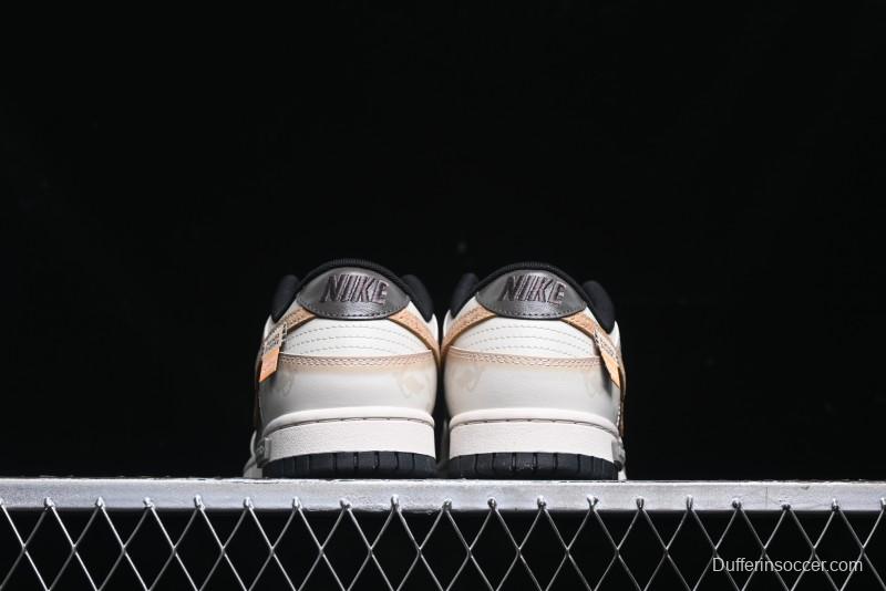 Nike Dunk Low Panda Prank Pioneer Knight Sandstorm Black Brown Low Top Casual Skate Shoes - DD1391-100