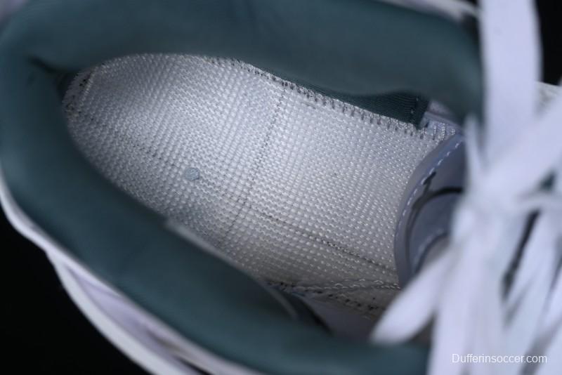 Nike Air Jordan 4 Retro Sneakers in White, Oxidized Green and Neutral Grey - AQ8138-103