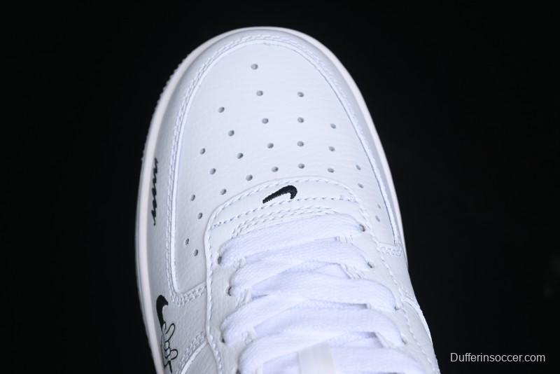 Nike Air Force 1 '07 Low "Smiley Face" Casual Sneakers - FB8971-020