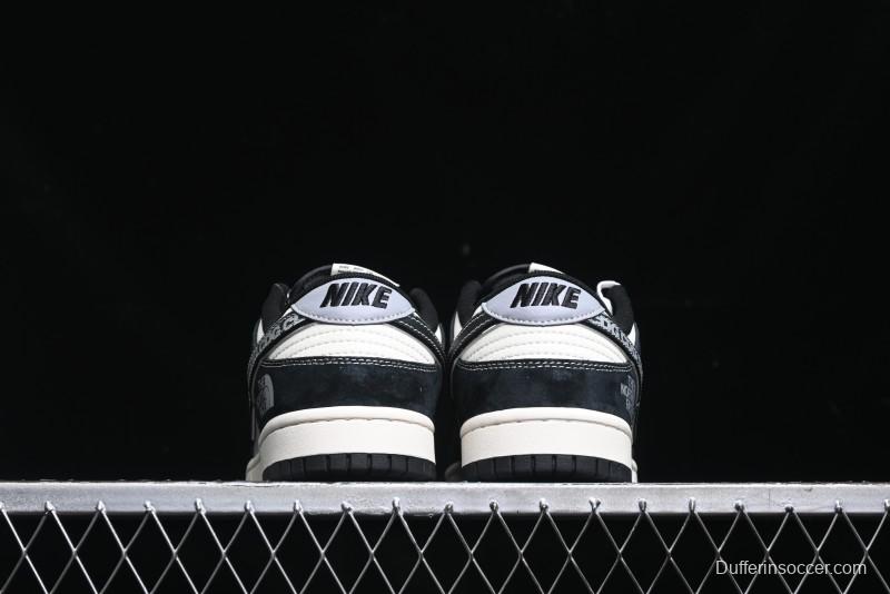 Nike SB Dunk Low The North Face Collaboration - EDG Print Anniversary Customized Low-Top Casual Sneakers - XS1086-005