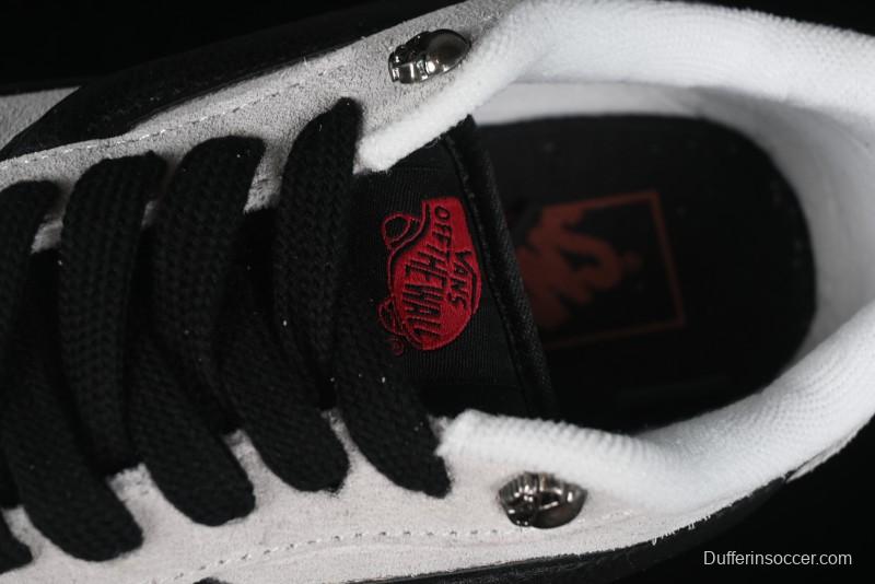 Vans Knu Skool Halloween White Black Low Top Retro Casual Vulcanized Slip On Shoes - VN0009QCSWE