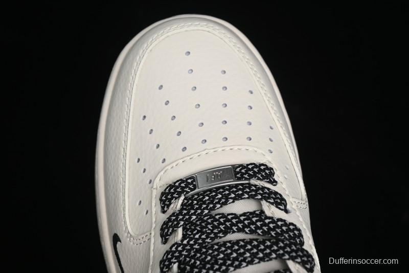 Nike Air Force 1 '07 Low Stussy Collaboration - Black Sail Metallic Silver - XZ3328-506
