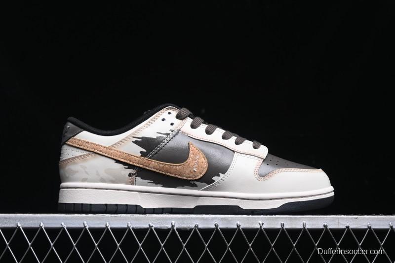 Nike Dunk Low Panda Prank Pioneer Knight Sandstorm Black Brown Low Top Casual Skate Shoes - DD1391-100