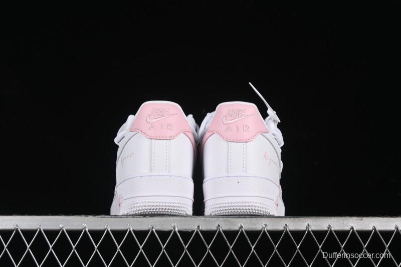 Nike Air Force 1 '07 Low Custom Spray Cherry Blossom Story Low-Top Casual Sneakers - ZH0316-052