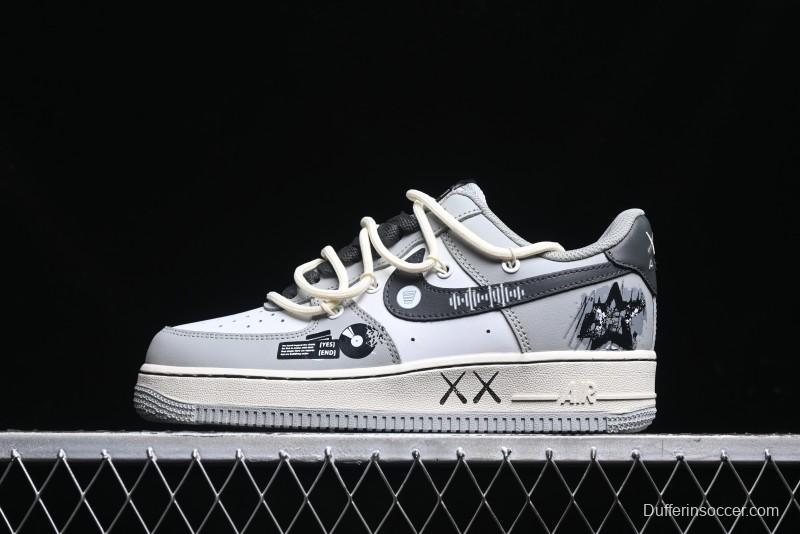 Nike Air Force 1 Low "Vinyl" Casual Sneakers with Lace-Up Design - KS6896-666