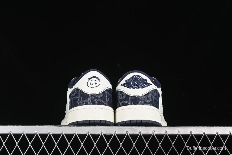 Nike Travis Scott x Fragment Design x Air Jordan 1 Low OG SP AJ1 Retro Sneakers - CH6336-017