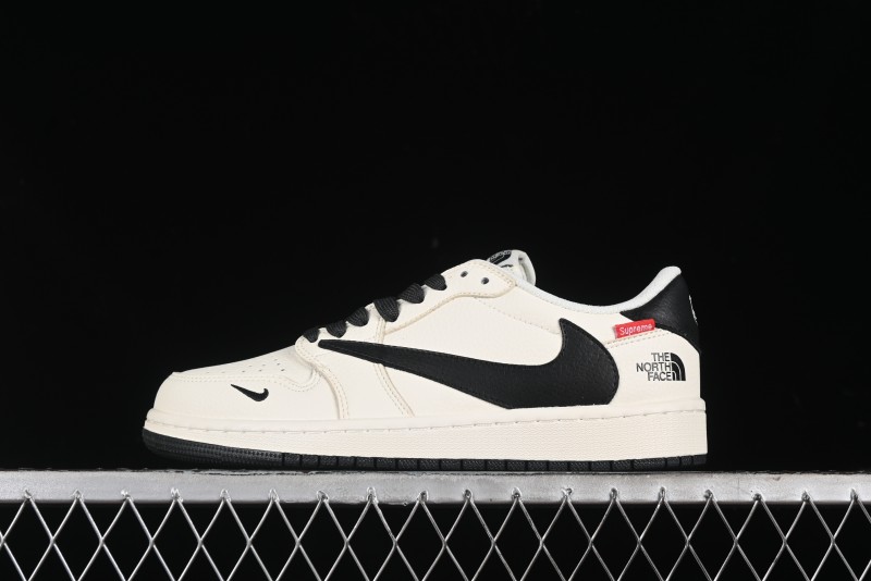 Nike Travis Scott x Fragment Design x Air Jordan 1 Low OG SP AJ1 Supreme North Face Collaboration - DIY1688-004