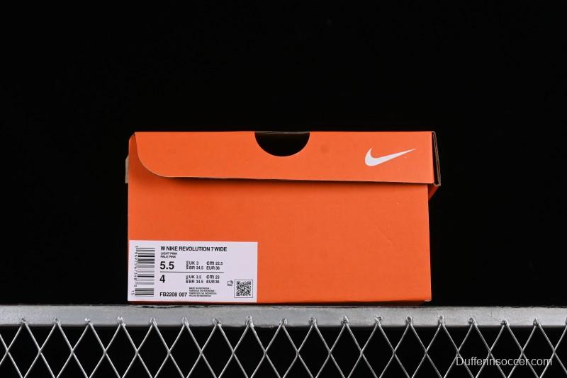 Nike Revolution 7 Wide Low-Top Running Shoes with Breathable Mesh and Durable Cushioning - FB2208-007