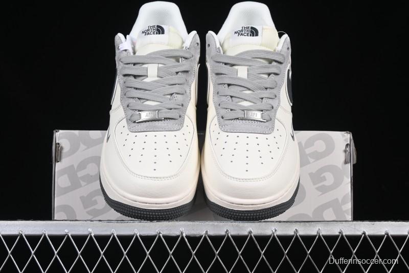 Nike Air Force 1 '07 Low The North Face Collaboration Beige Grey Check Grey Outsole Casual Sneakers - XZ6188-191