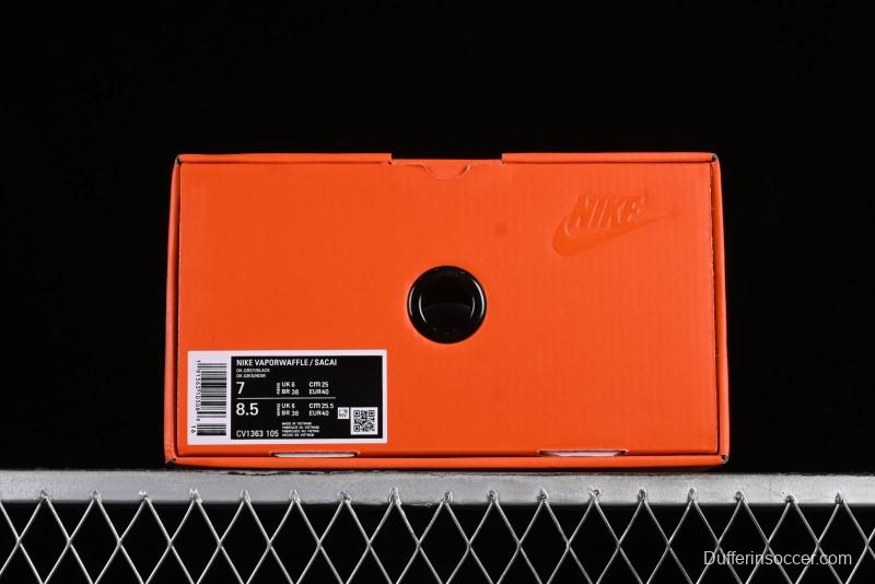 Nike Sacai VaporWaffle 3.0 Deconstructed Sneakers with Overlapping Swoosh and Double Tongue - CV1363-105