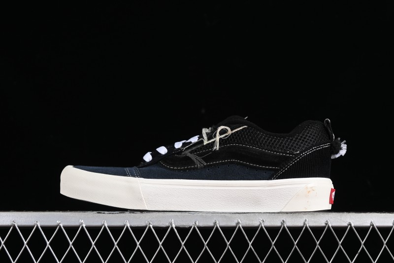 Vans Knu Skool Dragon Whisker Black Blue Slip-Resistant Cushioned Casual Low-Top Sneakers - VN0AUAK335